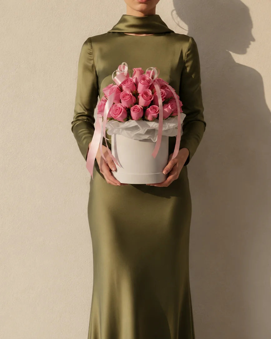 Boîte Rose detail — luxury flowers Dubai | Miss Florenski