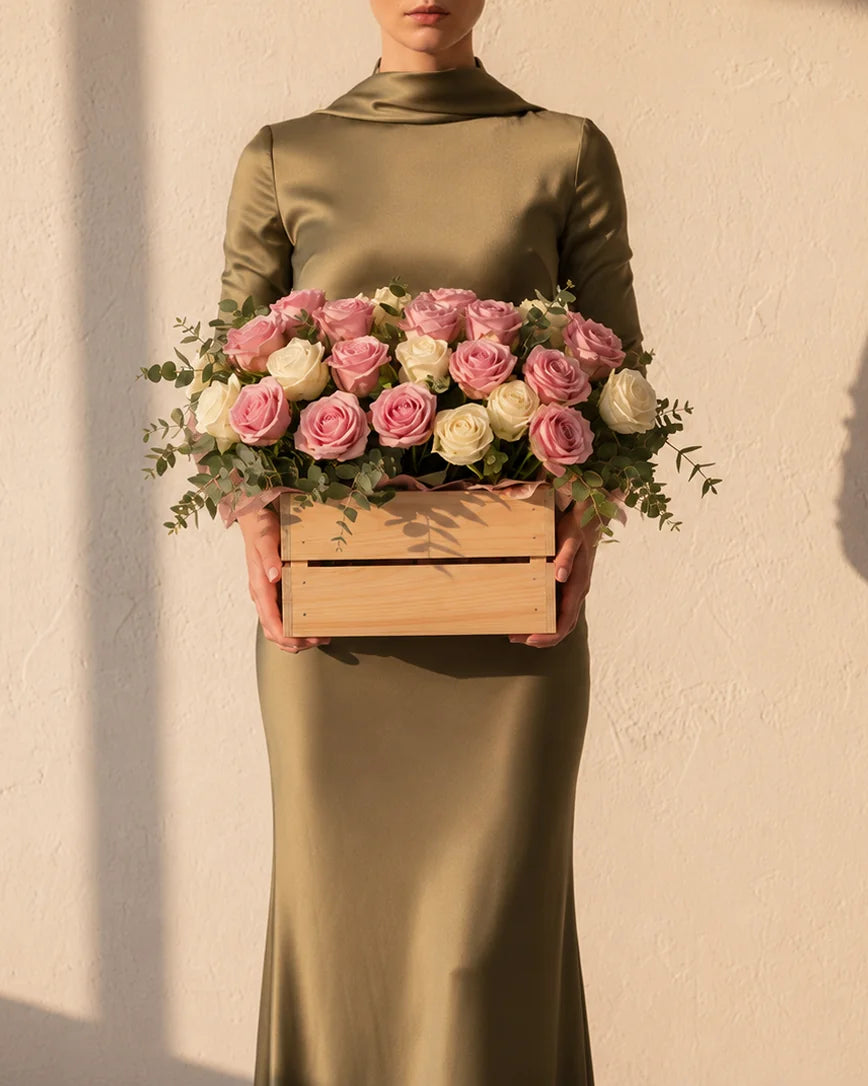 Belle Promesse detail — luxury flowers Dubai | Miss Florenski