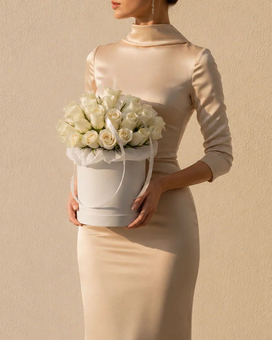 Boîte Blanche — luxury floral arrangement Dubai | Miss Florenski
