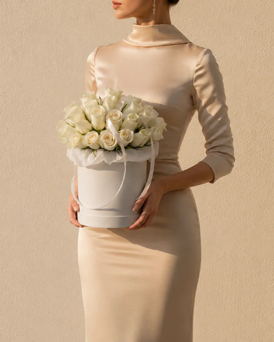 Boîte Blanche — luxury floral arrangement Dubai | Miss Florenski