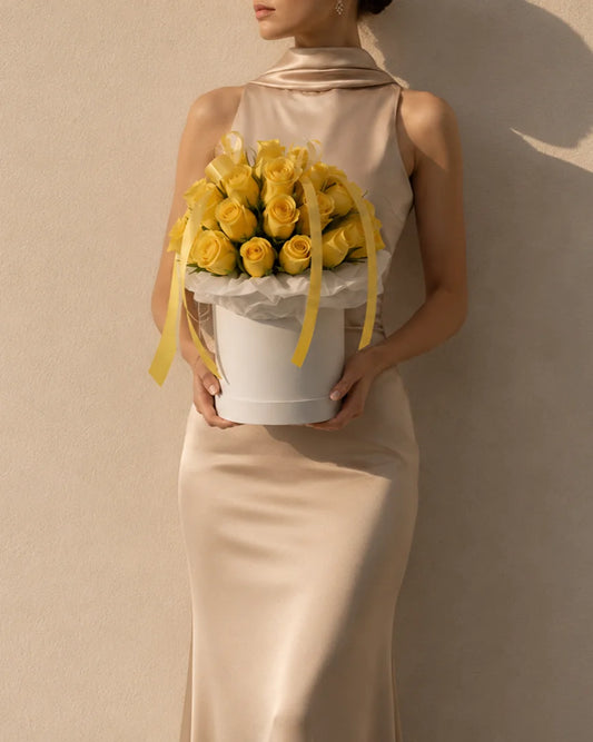 Boite Jaune — luxury floral arrangement Dubai | Miss Florenski