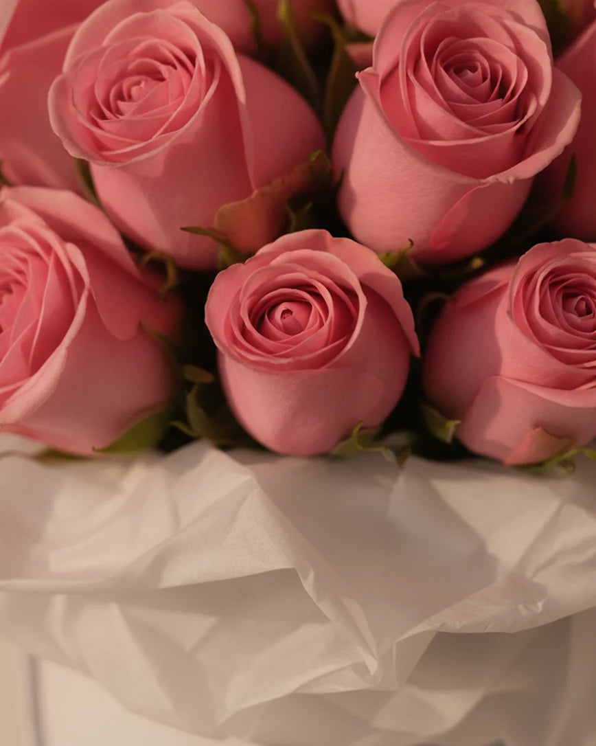 Boîte Rose detail — luxury flowers Dubai | Miss Florenski