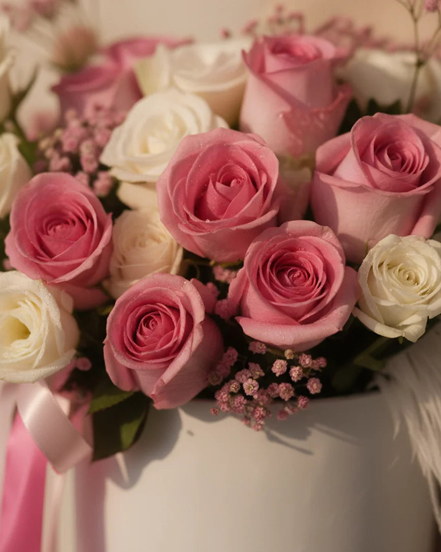 Crème Rose detail — luxury flowers Dubai | Miss Florenski