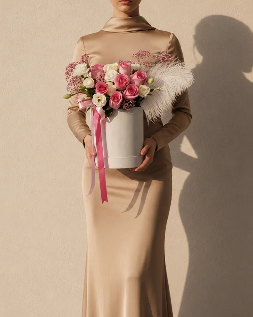 Crème Rose detail — luxury flowers Dubai | Miss Florenski