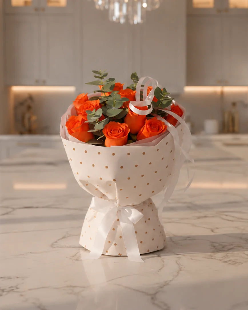 Jus De Mandarine detail — luxury flowers Dubai | Miss Florenski