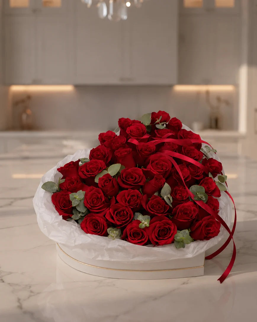 Le Coeur Qui Bat detail — luxury flowers Dubai | Miss Florenski