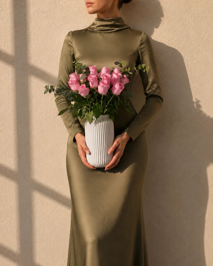 Vase de Fleurs Rose - Miss Florenski Dubai